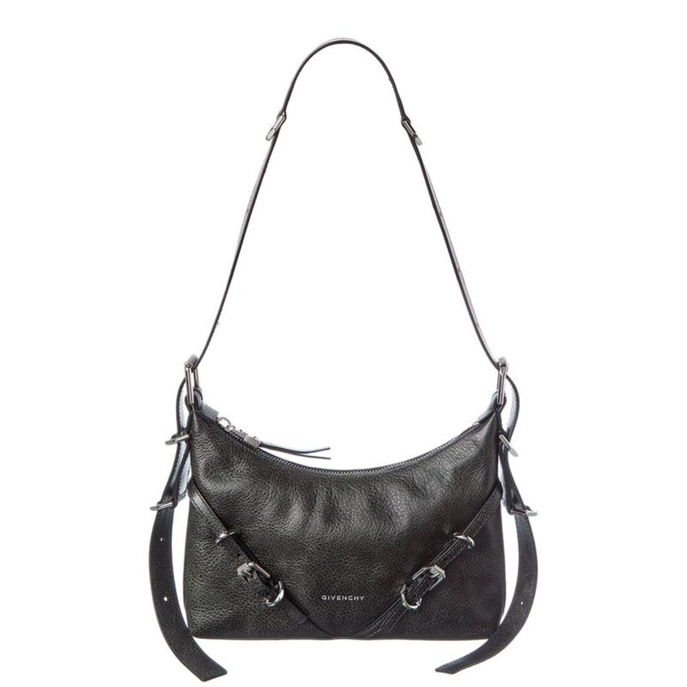 Givenchy Voyou Leather Hobo Bag, Black